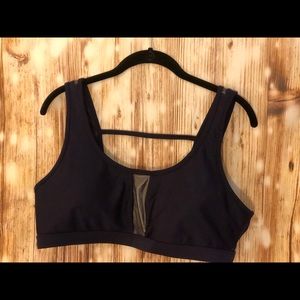 Navy Blue w/ Mesh Detail Fabletics Sports Bra